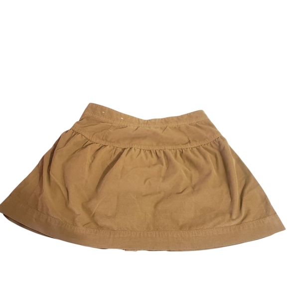 American Eagle AEO Tan Brown Corduroy Button Down Mini Skirt With Pockets - Picture 4 of 7